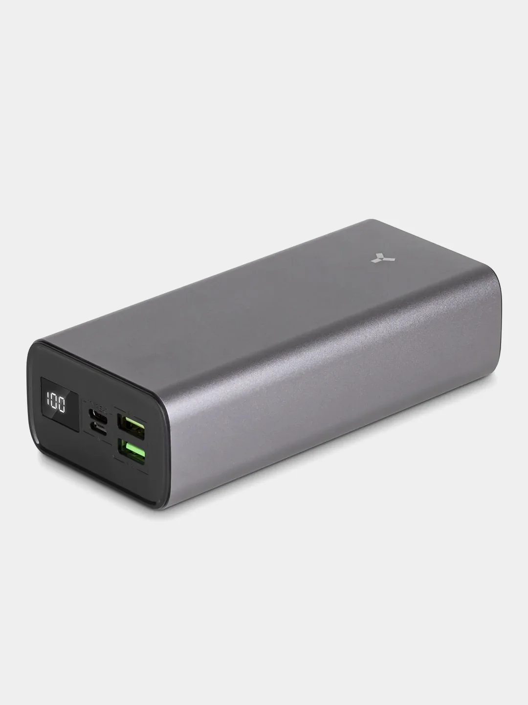 Серый внешний аккумулятор Atlant 30MQD, 30 000 мАч, USB Type-A/Type-C, быстрая зарядка