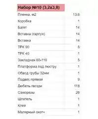 Натяжной потолок своими руками, комплект