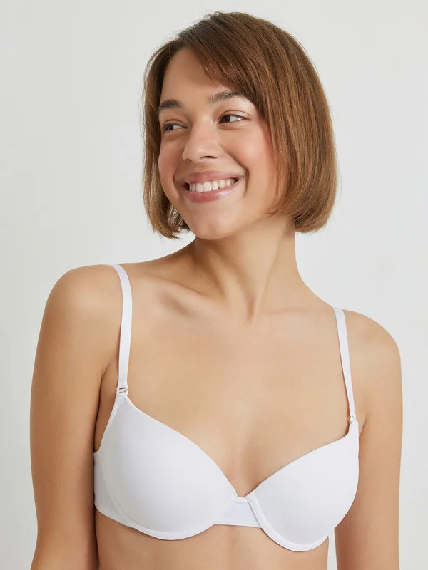 Белый бюстгальтер женский Infinity Lingerie Push-up с формованными чашками, на косточках