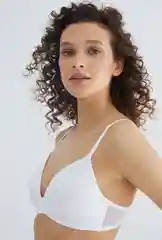 Белый бюстгальтер женский Infinity Lingerie с формованой чашкой, V-образный вырез