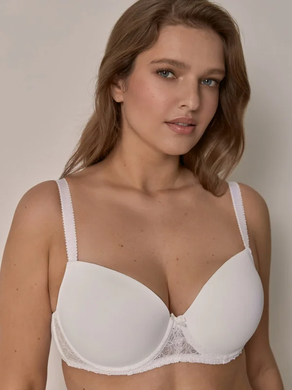 Белый бюстгальтер женский Infinity Lingerie T-shirt, с формованными чашками