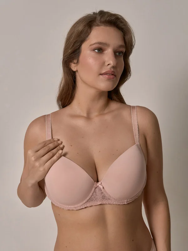 Бежевый бюстгальтер женский Infinity Lingerie T-shirt, с формованными чашками