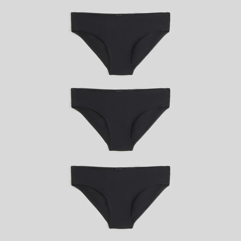 Черный трусы слипы женские Infinity Lingerie хлопковые, 3 шт