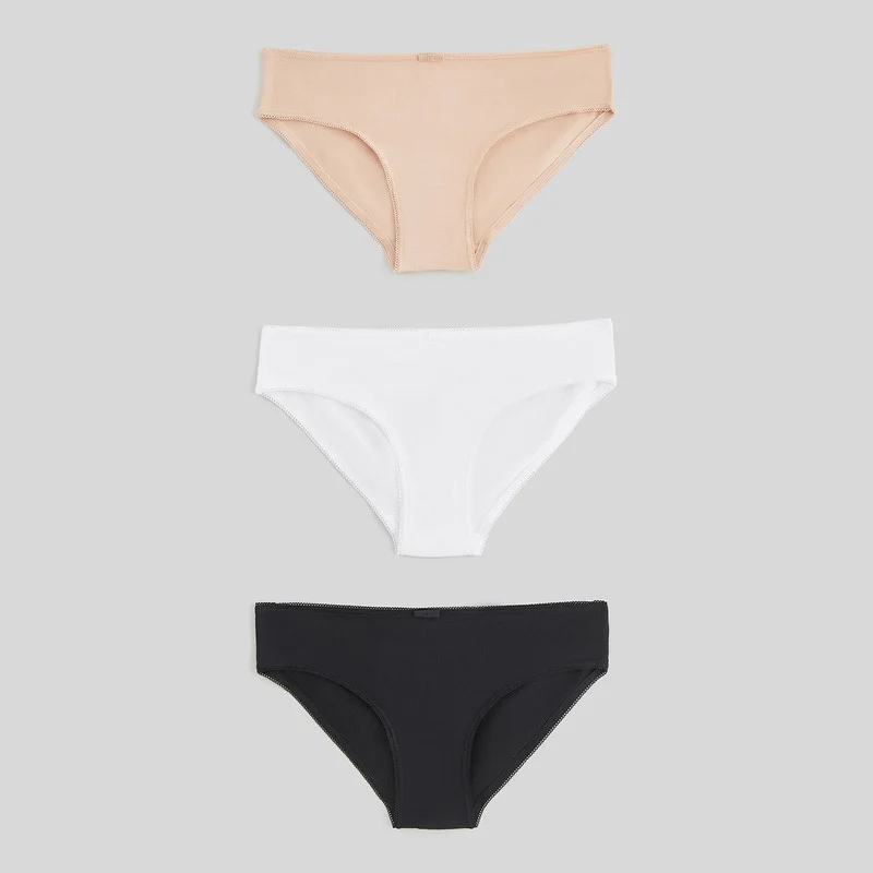 Бежевый трусы слипы женские Infinity Lingerie хлопковые, 3 шт