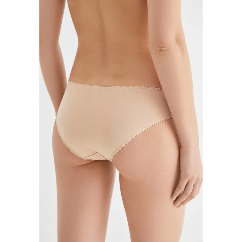 Бежевый трусы слипы женские Infinity Lingerie хлопковые, 3 шт