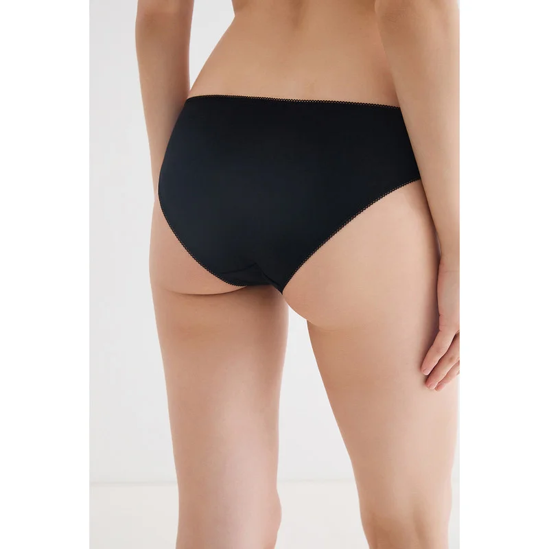 Черный трусы слипы женские Infinity Lingerie хлопковые, 3 шт