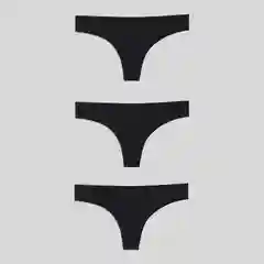 Черный трусы-стринги женские Infinity Lingerie хлопковые, 3 шт