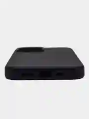 Черный чехол MagSafe для Apple iPhone 14 кожаный BROSCORP из натуральной кожи с защитой камер