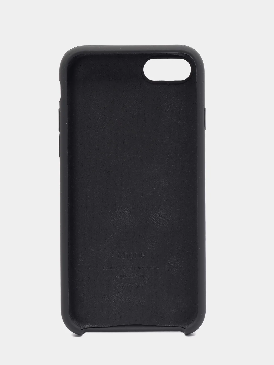 Угольный чехол Silicone Case для iPhone 7, 8, SE 2020, с открытым низом