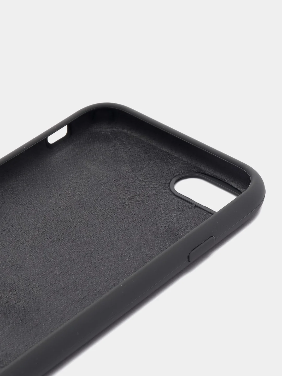 Угольный чехол Silicone Case для iPhone 7, 8, SE 2020, с открытым низом