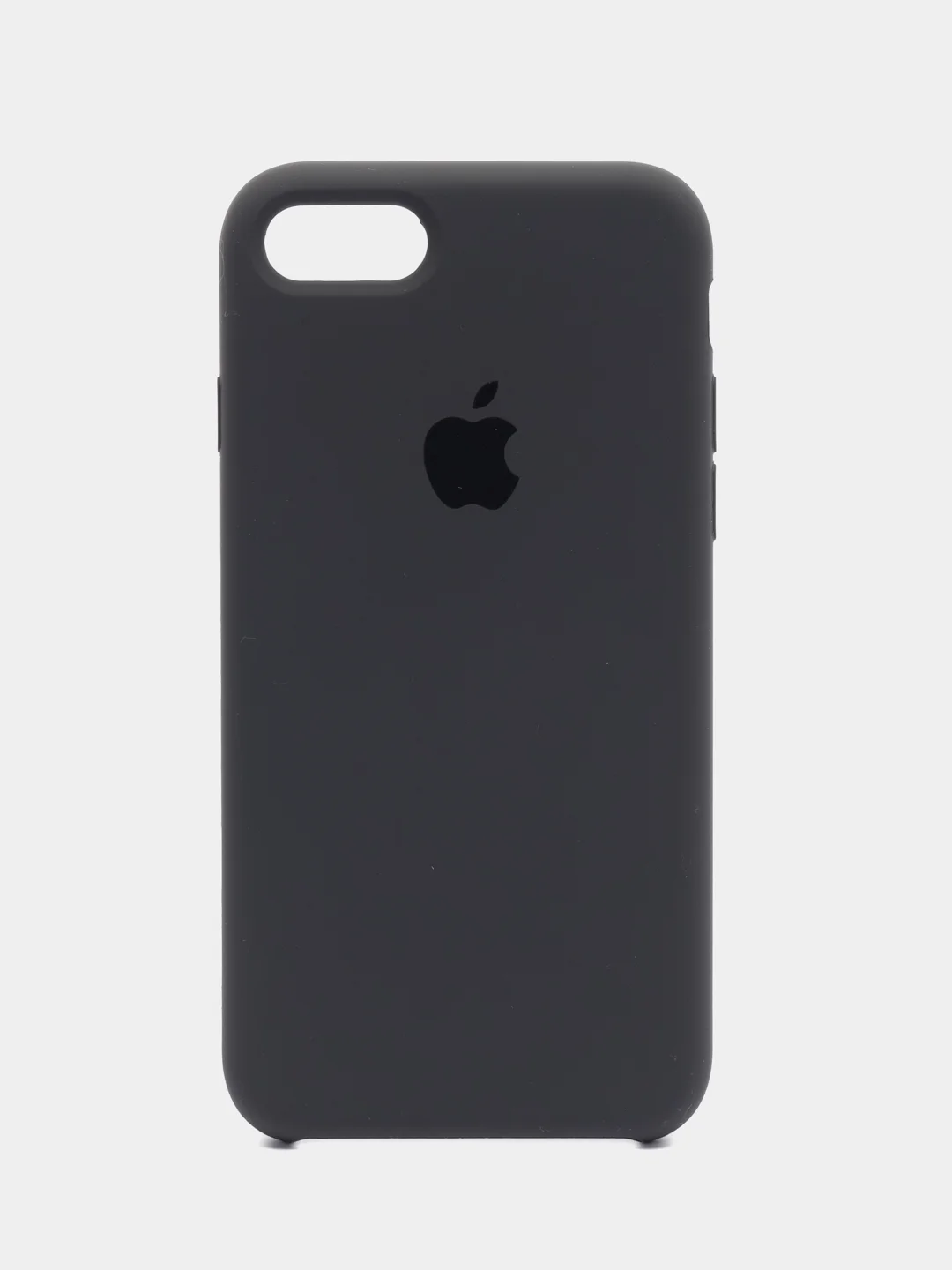 Угольный чехол Silicone Case для iPhone 7, 8, SE 2020, с открытым низом