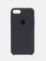 Угольный чехол Silicone Case для iPhone 7, 8, SE 2020, с открытым низом
