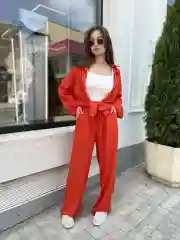 Костюм женский, рубашка и брюки, большой размер