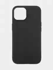 Черный чехол для iPhone 15 силиконовый ROSCO матовый тонкий c бортиком- защитой вокруг камер