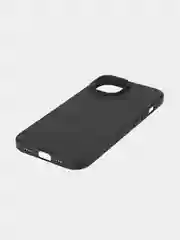 Черный чехол для iPhone 15 силиконовый ROSCO матовый тонкий c бортиком- защитой вокруг камер