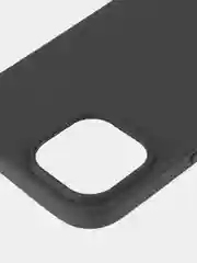 Черный чехол для iPhone 15 силиконовый ROSCO матовый тонкий c бортиком- защитой вокруг камер