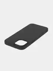 Черный чехол для iPhone 15 силиконовый ROSCO матовый тонкий c бортиком- защитой вокруг камер