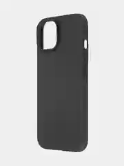 Черный чехол для iPhone 15 силиконовый ROSCO матовый тонкий c бортиком- защитой вокруг камер