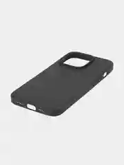 Черный чехол для iPhone 15 Pro силиконовый ROSCO матовый тонкий c бортиком- защитой вокруг камер