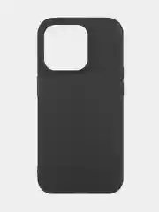 Черный чехол для iPhone 15 Pro силиконовый ROSCO матовый тонкий c бортиком- защитой вокруг камер