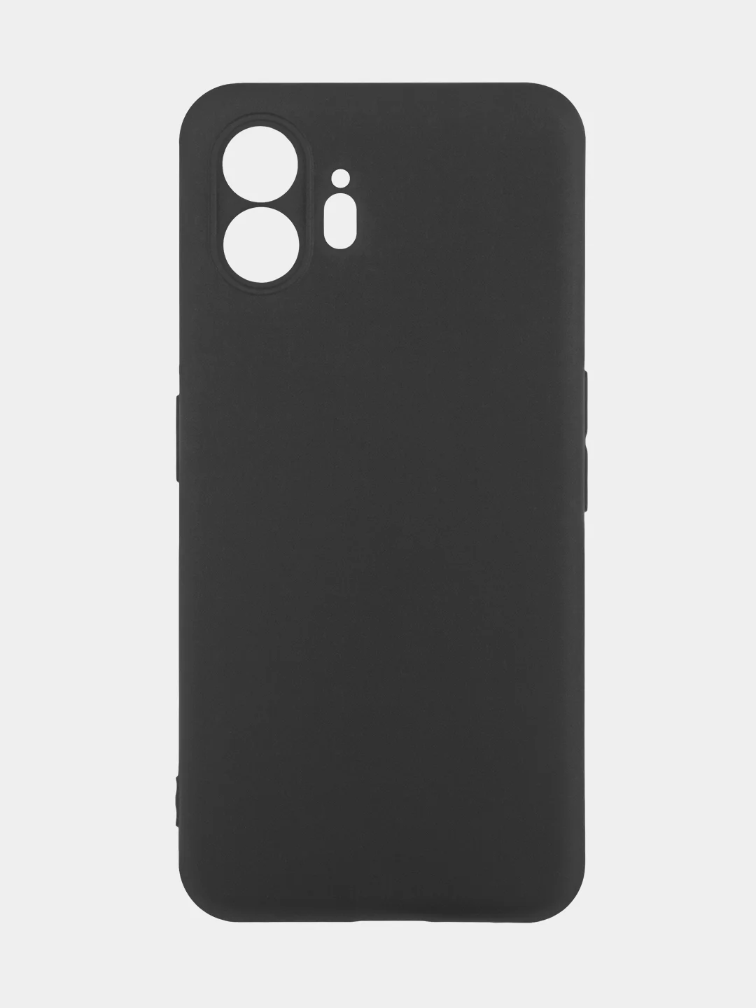 Черный защитный чехол для Nothing Phone 2 силиконовый ROSCO матовый, тонкий, бортик вокруг камер