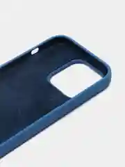 Синий меланж чехол Silicone Case для iPhone 14, 14 Plus, 14 Pro, 14 Pro Max, с закрытым низом