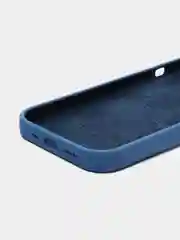 Синий меланж чехол Silicone Case для iPhone 14, 14 Plus, 14 Pro, 14 Pro Max, с закрытым низом