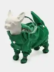 Зеленый дождевик, комбинезон, куртка для собак, 2 в 1, с носочками