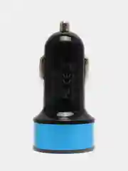 Голубой автомобильное зарядное устройство, 2 USB, 3.1 А, в прикуриватель в машину