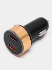 Золотой автомобильное зарядное устройство, 2 USB, 3.1 А, в прикуриватель в машину