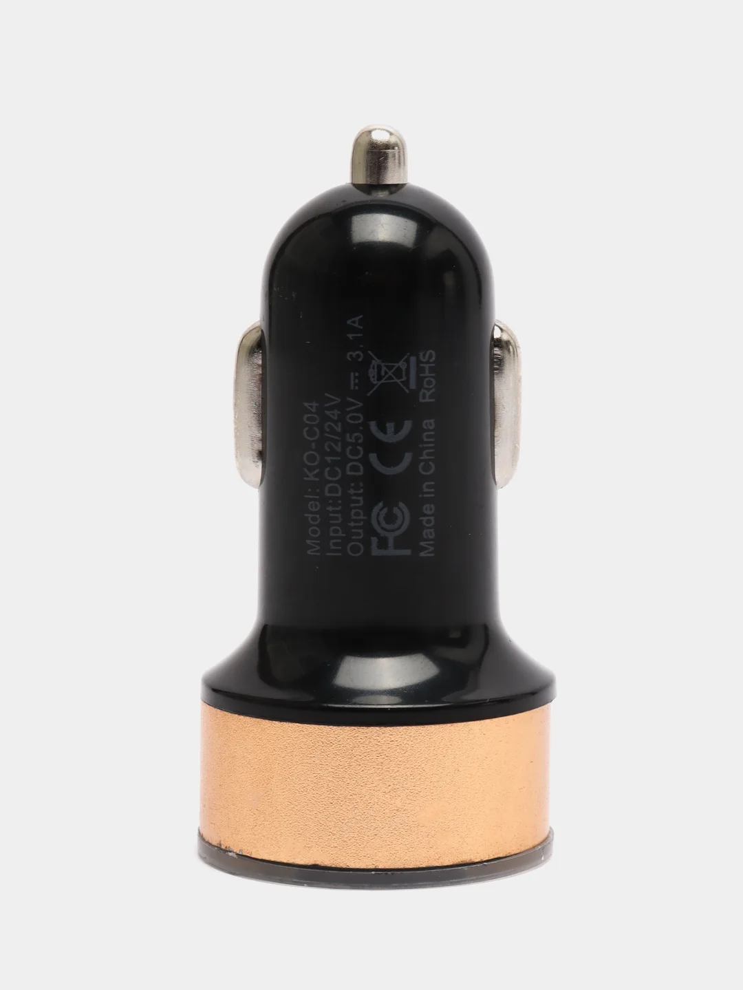 Золотой автомобильное зарядное устройство, 2 USB, 3.1 А, в прикуриватель в машину