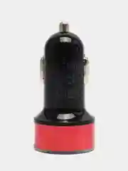 Красный автомобильное зарядное устройство, 2 USB, 3.1 А, в прикуриватель в машину