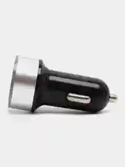 Серебряный автомобильное зарядное устройство, 2 USB, 3.1 А, в прикуриватель в машину