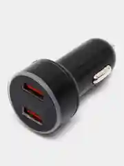 Черный автомобильное зарядное устройство, 2 USB, 3.1 А, в прикуриватель в машину