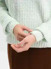 Мятный женский, вязаный свитер, толстовка женская, ткань велюр