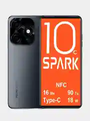 Черный смартфон Tecno spark10c 4+4/128 gb (64 карта памяти +64 внутренняя), NFC, 90Гц, Type-C 18W