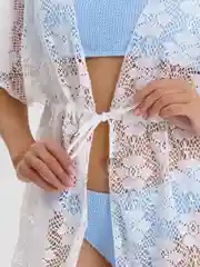 Слоновая кость туника пляжная, накидка пляжная, женская, парео