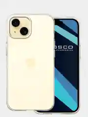 Прозрачный чехол для iPhone 15 силиконовый ROSCO прозрачный с бортиком- защитой камер и от прилипания