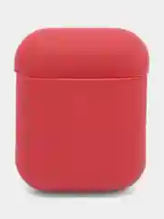Алый силиконовый чехол для наушников AirPods 2