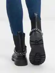 Черный ботинки женские демисезонные