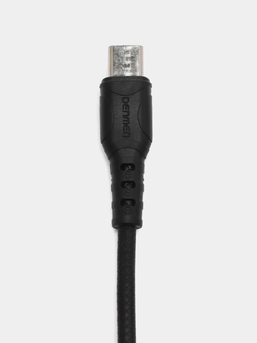 Черный кабель для зарядки мобильных устройств MICRO USB Denmen D06V, 1 метр, черный, белый