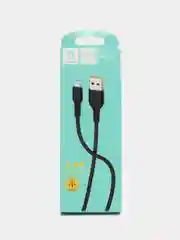 Черный кабель для зарядки мобильных устройств MICRO USB Denmen D06V, 1 метр, черный, белый
