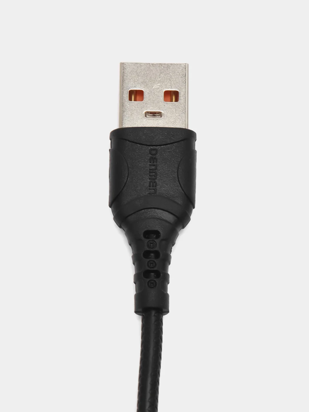 Черный кабель для зарядки мобильных устройств MICRO USB Denmen D06V, 1 метр, черный, белый