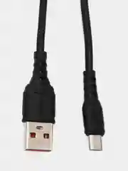 Черный кабель для зарядки мобильных устройств MICRO USB Denmen D06V, 1 метр, черный, белый