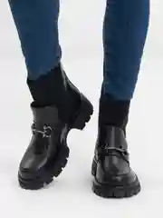 Черный ботинки женские демисезонные