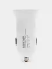 Автомобильное зарядное устройство Denmen DZ06L, 3.1A, 2USB, + кабель USB  Lightning, белый