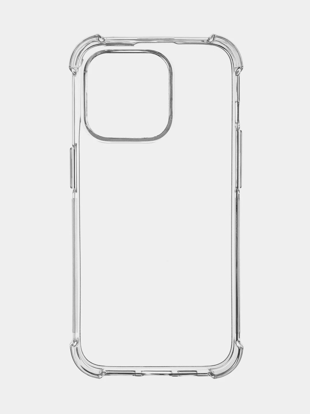 Прозрачный чехол для iPhone 15 Pro противоударный силиконовый ROSCO прозрачный с усиленными углами