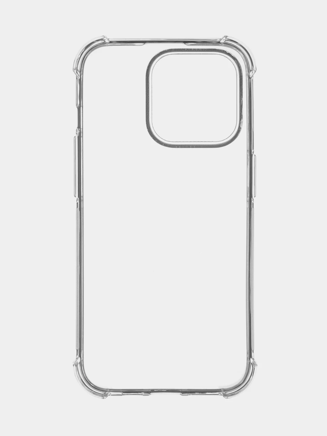 Прозрачный чехол для iPhone 15 Pro противоударный силиконовый ROSCO прозрачный с усиленными углами
