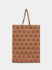 Коралловый 505082 Пакет подарочный бумажный, крафт, 18 х 24 х 8,5 см, с блестящим слоем