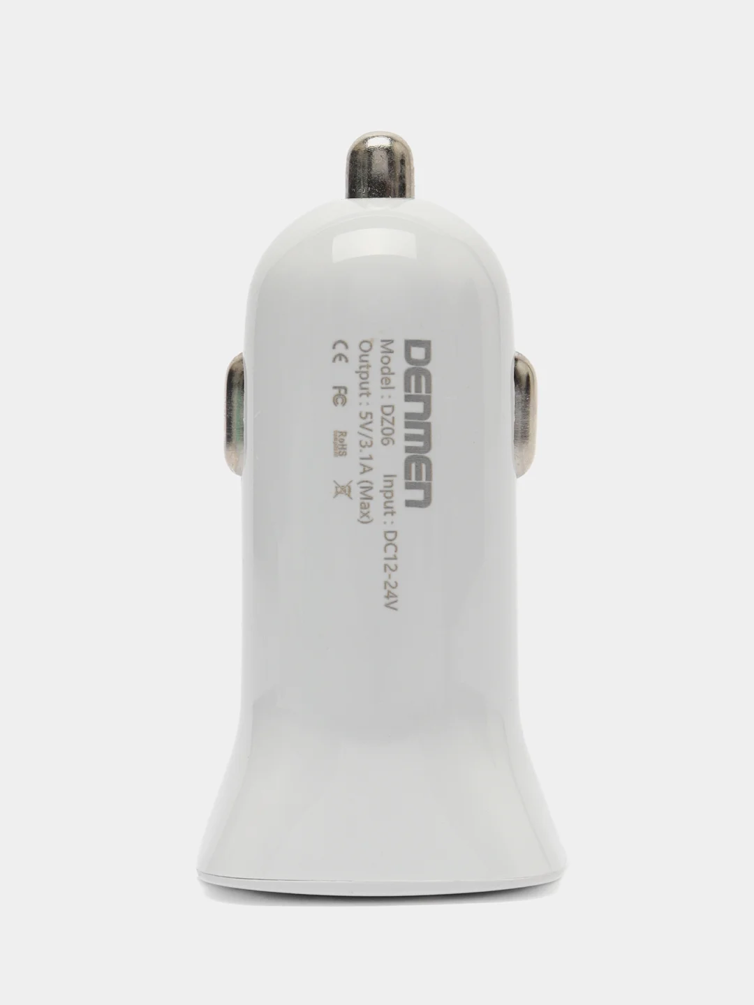 Автомобильное зарядное устройство, АЗУ Denmen DZ06T, 3.1A, 2 USB, с кабелем Type-C